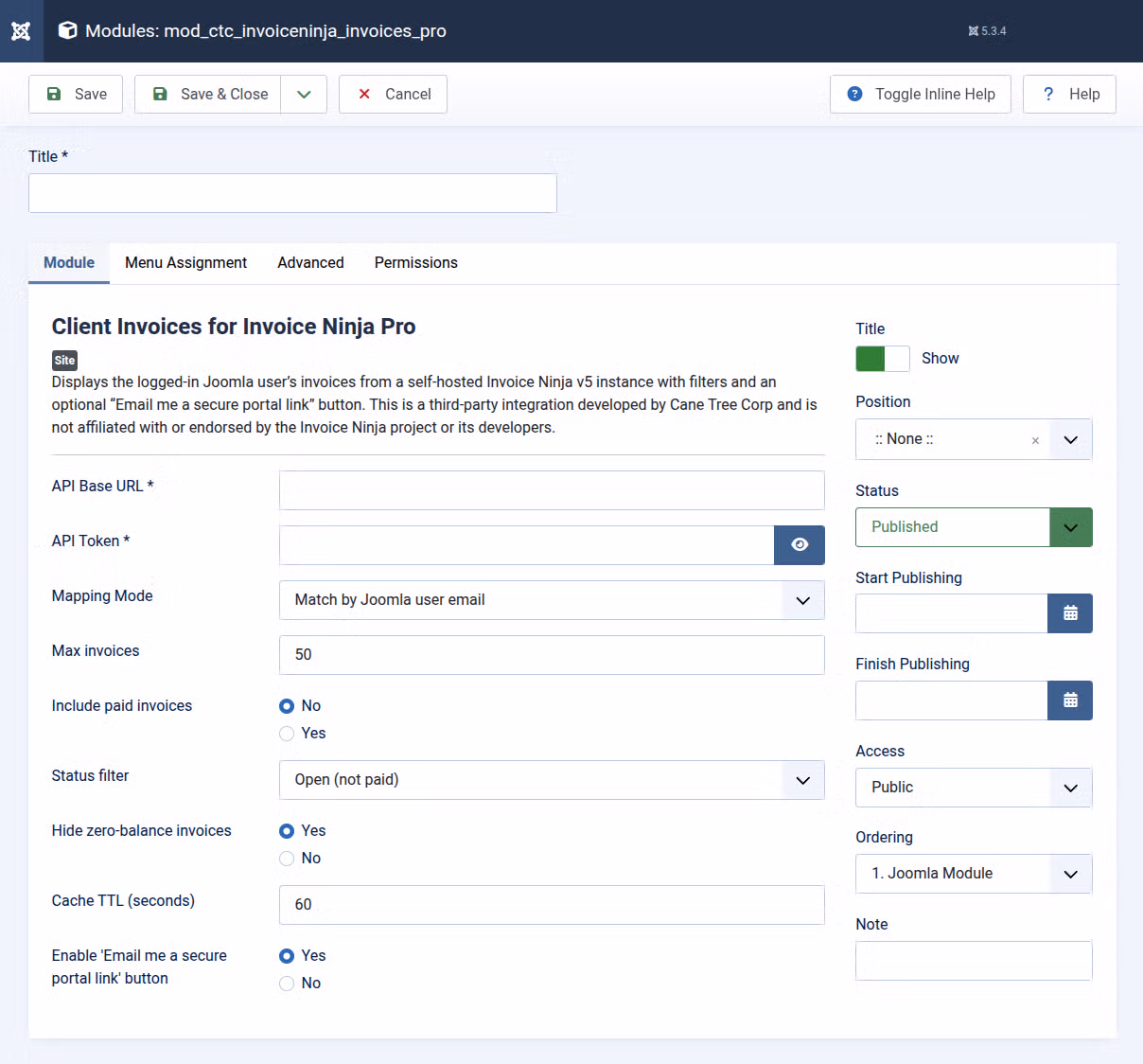 Client Invoices For Invoice Ninja Screenshot Client Invoices For Invoice Ninja Screenshot